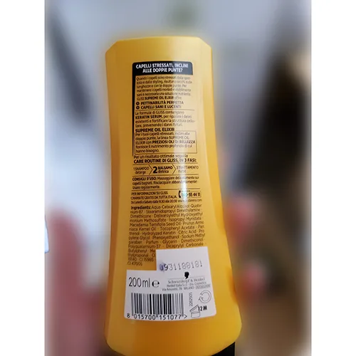 Balsamo per capelli «Supreme Oil Elixir» (TESTANERA)