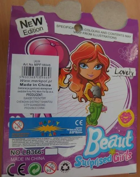 Bambola di plastica «Surprised Girls» — foto 2 dell'alert A12/0012/18