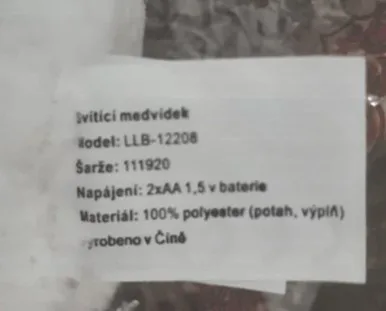 Giocattolo della batteria «Svítící medvídek» — foto 6 dell'alert A12/00889/22