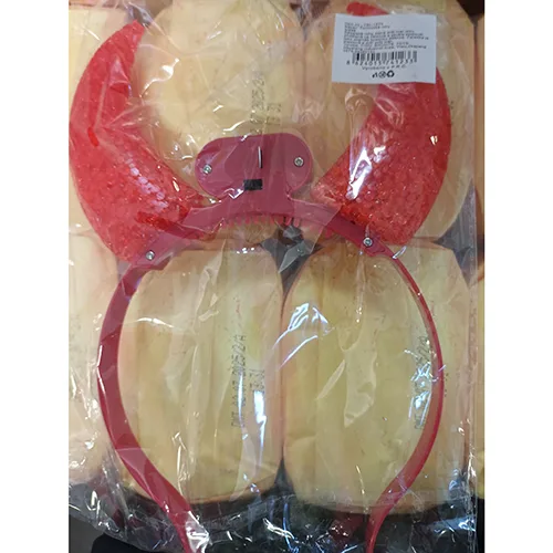 Fascia per capelli «Svítící rohy červené»