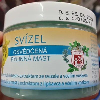 Unguento alle erbe «SVÍZEL proven herbal ointment with clove extract and beeswax» — foto 1 dell'alert A12/01098/24