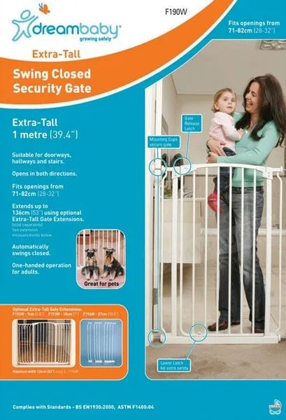 Cancello di sicurezza per bambini «Swing Closed Security Gate» (Dreambaby)