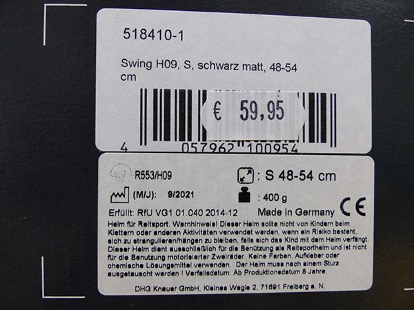 Casco da equitazione «SWING EQUESTRIAN SAFETY» — foto 6 dell'alert A12/00670/22