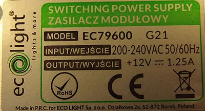 Alimentazione elettrica «Switching Power Supply» — foto 2 dell'alert A11/00103/23