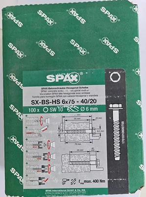 Viti per calcestruzzo «SX-BS-06» — foto 2 dell'alert A12/01396/23