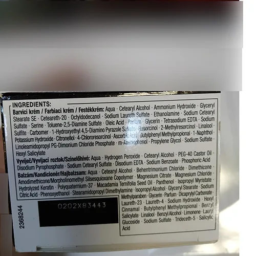 Tintura per capelli «Syoss, Professional Performance, Sanoplex Professional anti-damage care» — foto 3 dell'alert SR/03818/25
