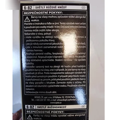 Tintura per capelli «Syoss, Professional Performance, Sanoplex Professional anti-damage care» — foto 5 dell'alert SR/03818/25