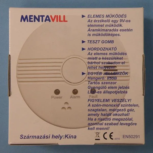 Rivelatore di monossido di carbonio «Szén-monoxid érzékelő és riasztó készülék (Carbon-monoxide Detector and Alarm)» — foto 3 dell'alert A12/0590/15
