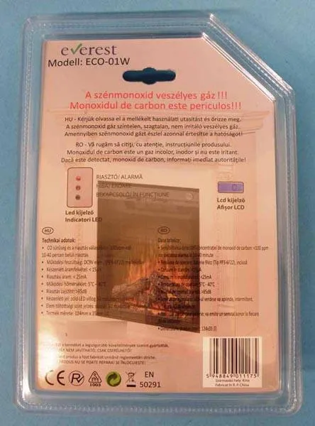 Rivelatori di monossido di carbonio «Szénmonoxid érzékelő (Detector monoxid de carbon)» — foto 3 dell'alert A12/0900/15