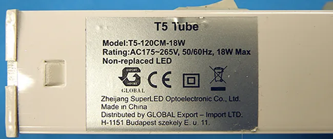 Tubo del LED «T5 LED TUBE» — foto 6 dell'alert A12/00154/22