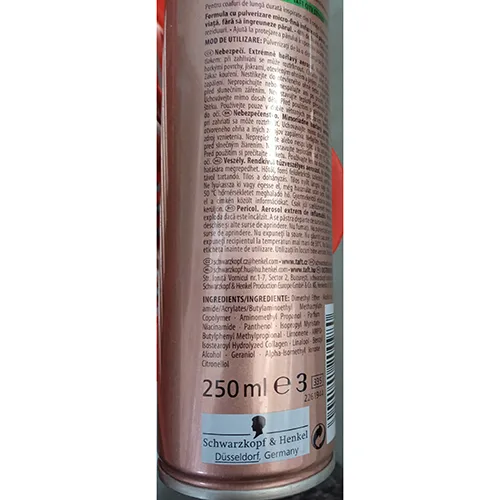Lacca per capelli «TAFT hairspray» — foto 2 dell'alert A12/01116/24
