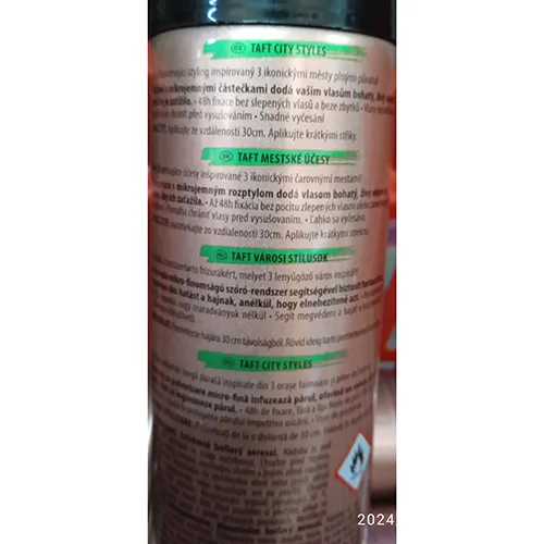 Lacca per capelli «TAFT hairspray» — foto 3 dell'alert A12/01116/24