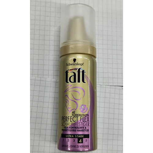 Mousse per capelli «TAFT MIT FLUSSIGEM ELASTIN PERFECT FLEX SCHAUMFESTIGER» (Schwarzkopf)