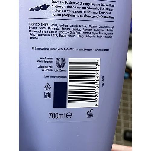 Schiuma da bagno «talco» — foto 3 dell'alert A12/01803/24