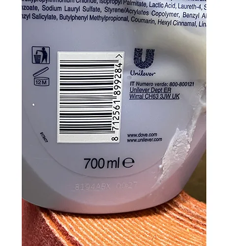 Schiuma da bagno «talco» — foto 5 dell'alert A12/01803/24