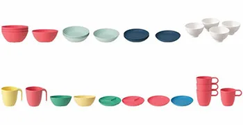 Ciotole, piatti e tazze «Talrika and Heroisk» (Ikea)