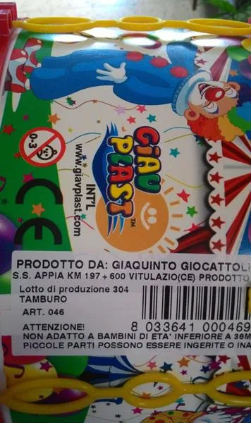 Tamburi giocattolo «Tamburo» — foto 2 dell'alert A12/1428/18