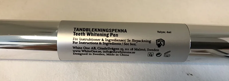 Prodotto sbiancante dei denti «Tandblekningspenna - Teeth Whitening Pen» — foto 3 dell'alert A12/01175/20
