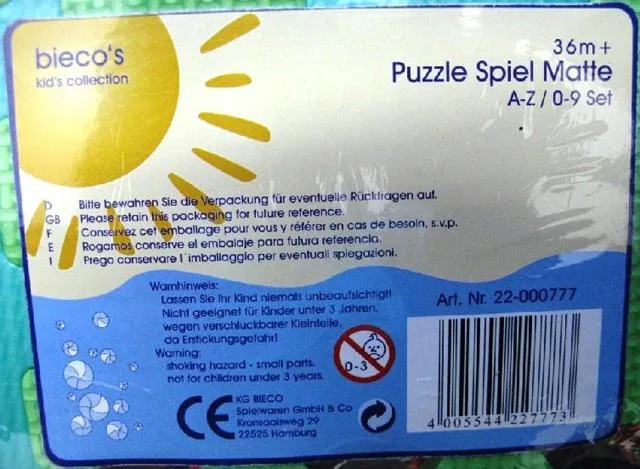 Tappetino Puzzle – Puzzle Spiel Matte (Bieco)