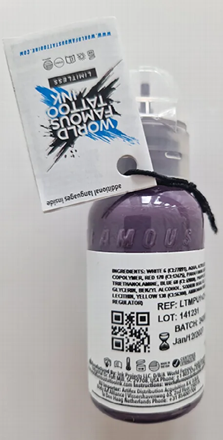 Inchiostro per tatuaggi «Tattoo Ink Limitless Medium purple 1v2» — foto 2 dell'alert SR/01300/25