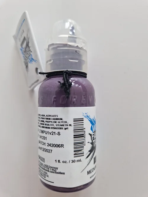 Inchiostro per tatuaggi «Tattoo Ink Limitless Medium purple 1v2» — foto 3 dell'alert SR/01300/25