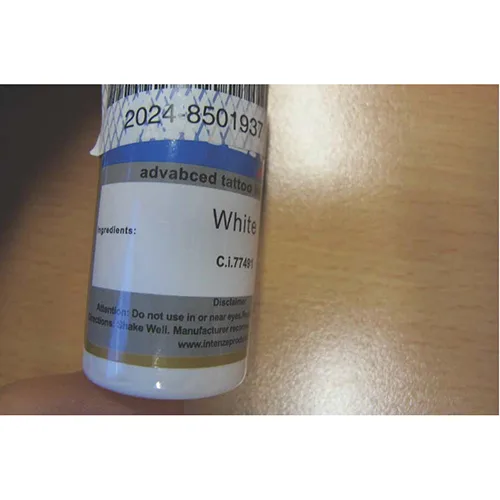 Inchiostro per tatuaggi «Tattoo Ink White C.i.77491» — foto 2 dell'alert SR/00419/25