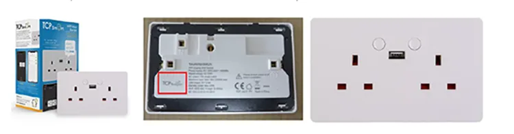 Presa di presa Wi-Fi collegata «TCP SMART WIFI 2 GANG SOCKET WHITE UK» — foto 1 dell'alert A12/01132/21