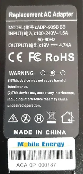 Adattatore di potenza «TECRA notebook replacement AC Adapter» — foto 3 dell'alert A12/00698/22