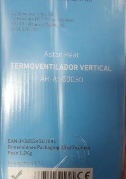 Radiatore del ventilatore «TERMOVENTILADOR VERTICAL» — foto 3 dell'alert A12/0317/17