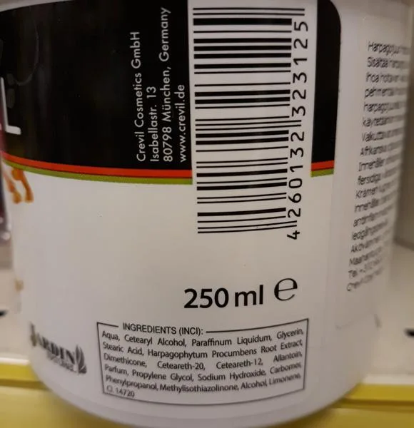 Crema per il corpo «Teufelskralle Balsam» — foto 2 dell'alert A12/0955/18
