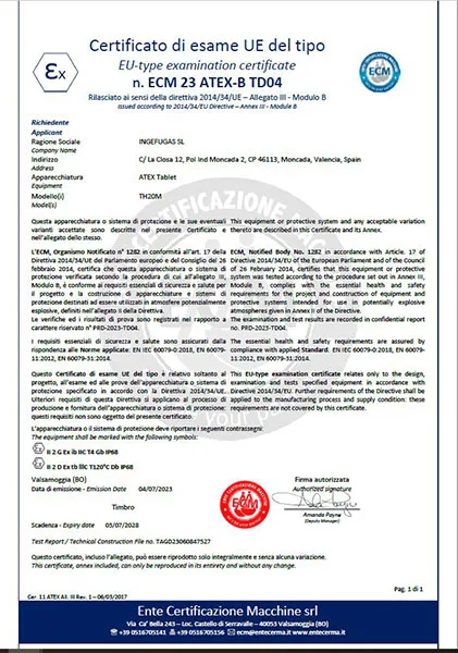 Compressa antideflagrante «TH20M» — foto 3 dell'alert A12/02311/23