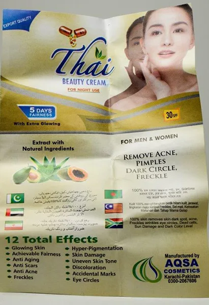 Crema schiarente per la pelle «Thai Beauty Cream for Night Use» — foto 5 dell'alert A12/01047/21