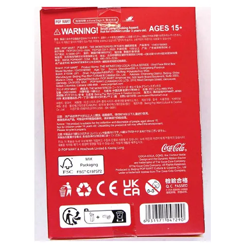 Giocattolo morbido «THE MONSTERS COCA-COLA SERIES - Vinyl Face Blind Box» — foto 2 dell'alert SR/00166/26