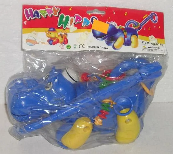 Tira-lungo giocattolo – Tirare elefante/ippopotamo (HAPPY HIPPO, HAPPY ELEPHANT)