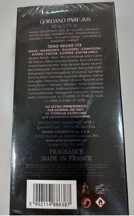 Eau de toilette «Tono Negro 173» — foto 2 dell'alert A12/01097/23