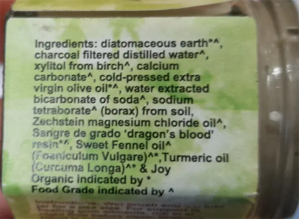 Dentifricio «ToothFaerie Toothpaste» — foto 7 dell'alert A12/01640/22