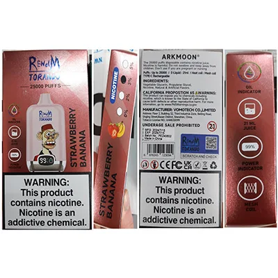 Sigaretta elettronica monouso «TORANDO 25000 PUFFS, Nicotine 3 %, 21 ML ELIQUID» — foto 2 dell'alert SR/01032/25