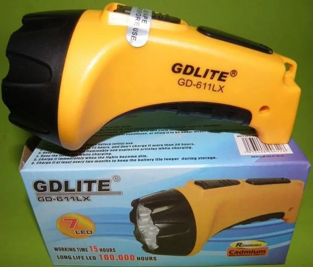 Torcia ricaricabile "7 LED" (Gdlite)