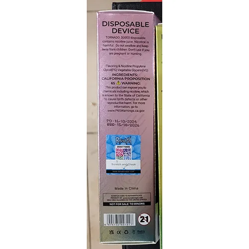 Sigaretta elettronica monouso «TORNADO 30000» (RAHdM)