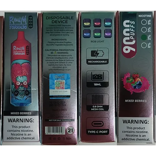 Sigaretta elettronica monouso «TORNADO 9000» — foto 2 dell'alert SR/02452/25