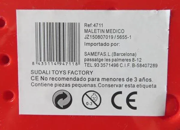 Set di gioco medico «Toys Doctor / Maletin Medicao ('Medical case')» — foto 3 dell'alert A12/0937/17