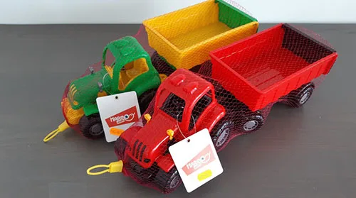 Giocattolo di plastica «Tracteur remorque 44 cm» (Harmony jouet)