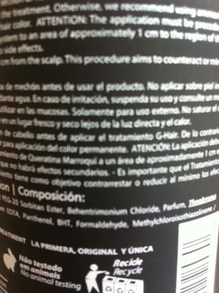 Prodotto per il trattamento dei capelli «Tratamento Capilar Marroquino (Moroccan Hair Treatment)» (INOAR)