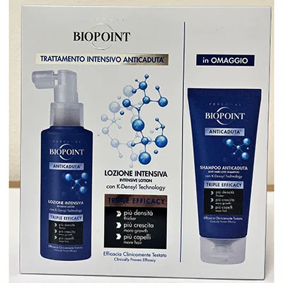 Shampoo e lozione per capelli set «trattamento intensivo anticaduta» (Biopoint)