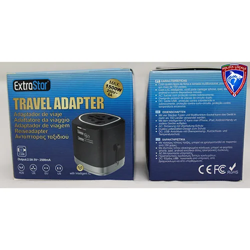 Adattatore di viaggio «TRAVEL ADAPTER» (Extrastar)