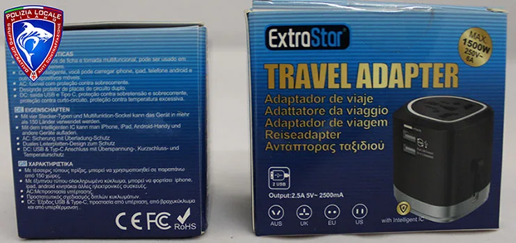 Adattatore di viaggio «TRAVEL ADAPTER» (Extrastar)
