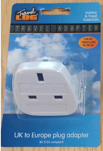Adattatore da viaggio «Travel Adapter UK to Europe plug adapter» (Travel Log)