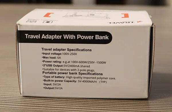 Adattatore da viaggio «Travel adapter with power bank» — foto 2 dell'alert A12/01217/23