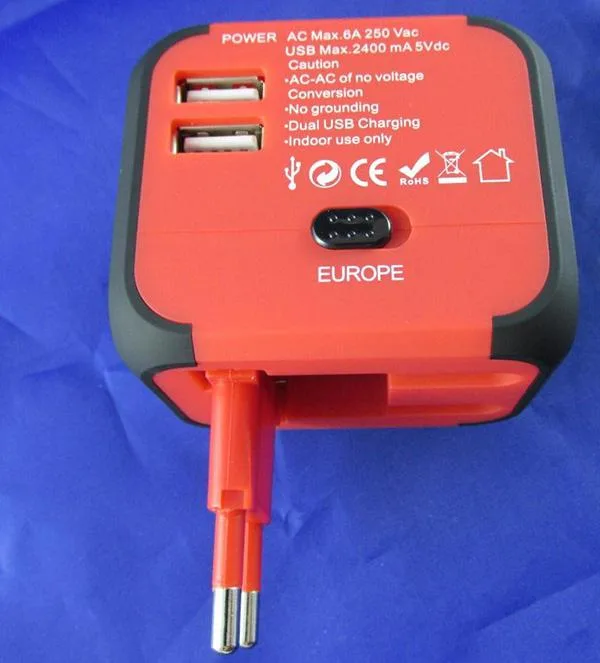 Adattatore da viaggio «Travel Adapter with USB» — foto 3 dell'alert A12/1035/18