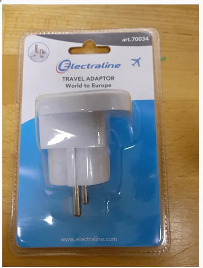 Adattatore da viaggio «Travel Adaptor - World to Europe» (Electraline)